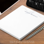 Bloc-note Nom des initiales du monogramme bleu marine