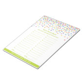 Bloc-note Nom du bébé Race Confetti Baby shower Jeu (Incliné)