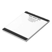 Bloc-note Nom du bureau du médecin Adresse Téléphone Bordure (Tourné)