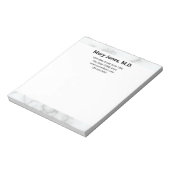 Bloc-note Nom du bureau du médecin Adresse Téléphone Marbre  (Tourné)