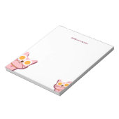 Bloc-note Nom du chat mignon personnalisé (Tourné)