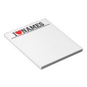 Bloc-note Nom du coeur (Incliné)