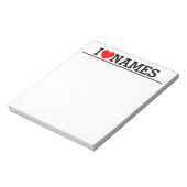 Bloc-note Nom du coeur (Tourné)