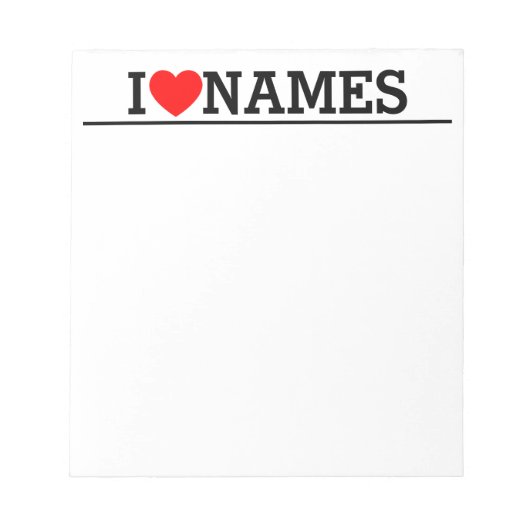 Bloc-note Nom du coeur (Devant)