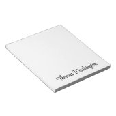 Bloc-note Nom du monogramme de script élégant (Incliné)