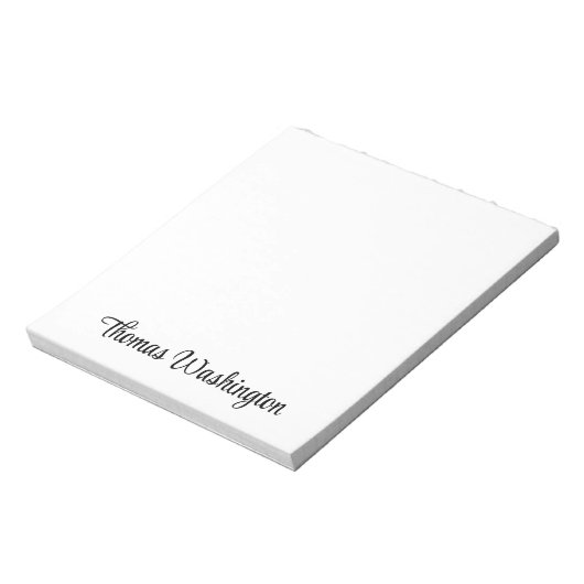 Bloc-note Nom du monogramme de script élégant (Tourné)