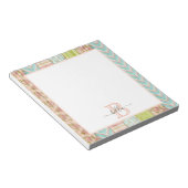 Bloc-note Nom du monogramme Roses de Shabby sur le chalet ru (Incliné)