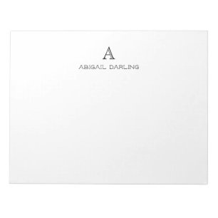 Bloc-note Nom du monogramme traditionnel