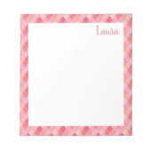 Bloc-note Nom du Motif Patchwork rose et rouge (Devant)