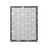 Bloc-note Nom du planificateur mensuel du Motif moderne NYC  (Tourné)