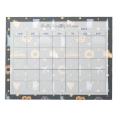 Bloc-note Nom du planificateur mensuel du Motif moderne NYC  (Devant)