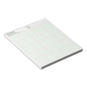 Bloc-note Nom du projet d'entreprise 10x10 Quadrillé (Incliné)