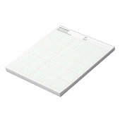 Bloc-note Nom du projet d'entreprise 10x10 Quadrillé (Tourné)