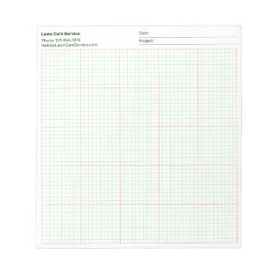 Bloc-note Nom du projet d'entreprise 10x10 Quadrillé