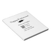 Bloc-note Nom du restaurant scan QR menu ajouter les coordon (Incliné)