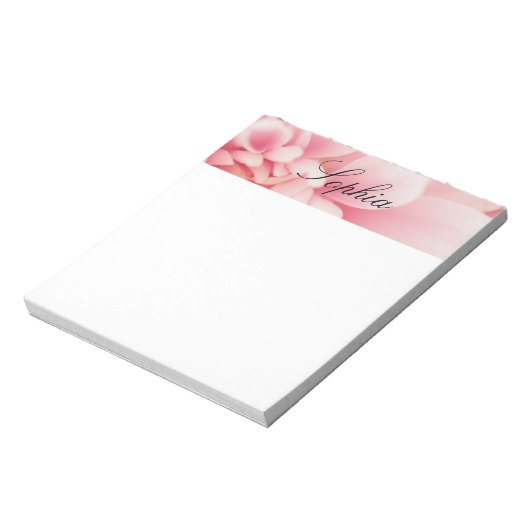 Bloc-note Nom du script rose et noir (Tourné)