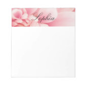 Bloc-note Nom du script rose et noir (Devant)