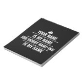 Bloc-note Nom du travail et du passe-temps Funny personnalis (Tourné)