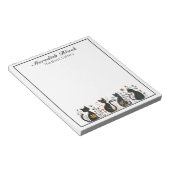 Bloc-note Nom Et Entreprise Ligne Personnalisée De Chats Noi (Incliné)