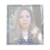 Bloc-note Nom et Modèle photo personnalisés (Devant)