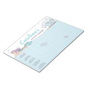 Bloc-note Nom et tâches personnalisés du tableau de propriét (Incliné)