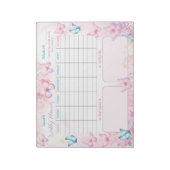 Bloc-note Nom floral rose violet du papillon du planificateu (Tourné)