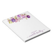 Bloc-note Nom Floral Violet Du Bureau De (Incliné)