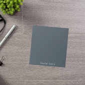 Bloc-note Nom gris charbon blanc