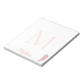Bloc-note Nom initial personnalisé de poivre mignon (Tourné)