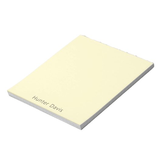 Bloc-note Nom jaune citron (Tourné)