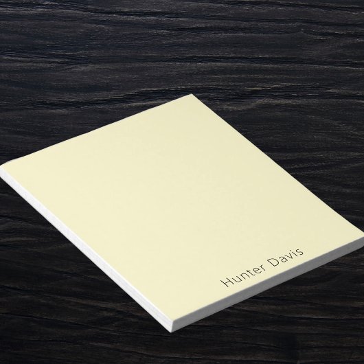 Bloc-note Nom jaune citron