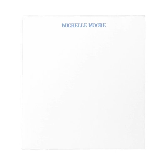 Bloc-note Nom minimaliste moderne clair (Devant)