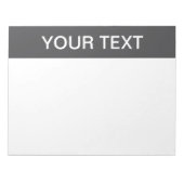 Bloc-note Nom modifiable en gras moderne, entreprise ou marq (Devant)