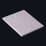 Bloc-note Nom Monogramme élégant Chic Dusty Lilac<br><div class="desc">Nom de monogramme élégant dans le Bloc-notes Dusty Lilac</div>