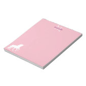Bloc-note Nom monogramme rose Unicorn  (Tourné)