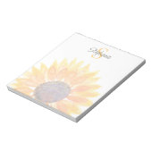 Bloc-note Nom Monogramme Tournesol (Tourné)