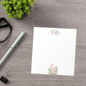 Bloc-note Nom monographique tropical flamingo rose