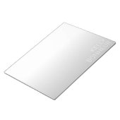 Bloc-note Nom personnalisable moderne | Dégradé gris (Incliné)