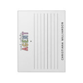 Bloc-note Nom personnalisé Agent immobilier | Cadeaux immobi (Tourné)