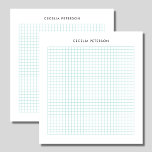 Bloc-note Nom personnalisé Carré bleu classique<br><div class="desc">Un bloc-notes bleu motif carré avec un design personnalisé de nom est classique. C'est un cadeau parfait pour les enseignants,  les collègues de bureau et les étudiants.</div>