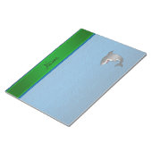 Bloc-note Nom personnalisé colle de requin géométrique (Incliné)