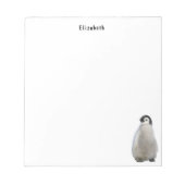 Bloc-note Nom personnalisé de l'animal de pingouin mou (Devant)