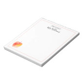 Bloc-note Nom personnalisé de l'enseignant Cadeau Aquarelle  (Tourné)