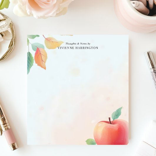 Bloc-note Nom personnalisé de l'enseignant de Red Apple