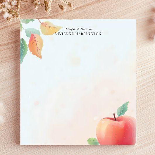 Bloc-note Nom personnalisé de l'enseignant de Red Apple