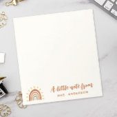 Bloc-note Nom personnalisé de l'enseignant moderne Boho Rain