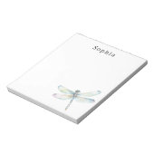 Bloc-note Nom personnalisé de libellule bleue (Tourné)