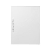 Bloc-note Nom personnalisé de style moderne simple (Tourné)