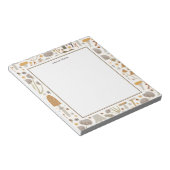 Bloc-note Nom personnalisé du Motif de champignons Whimsical (Incliné)