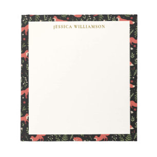 Bloc-note Nom personnalisé du renard boisé